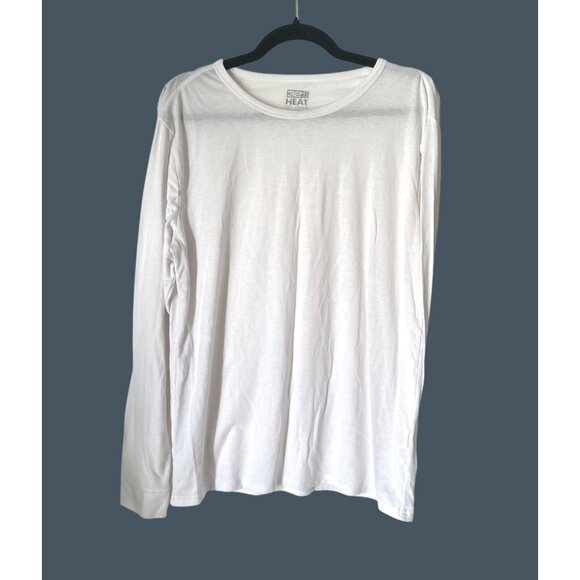 32 Degrees Heat Long-Sleeve White Crew Neck Shirt L - Picture 1 of 6